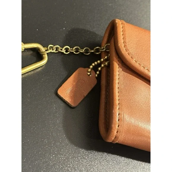 Vintage Coach Brown Leather Keychain Wallet - Picture 3 of 9